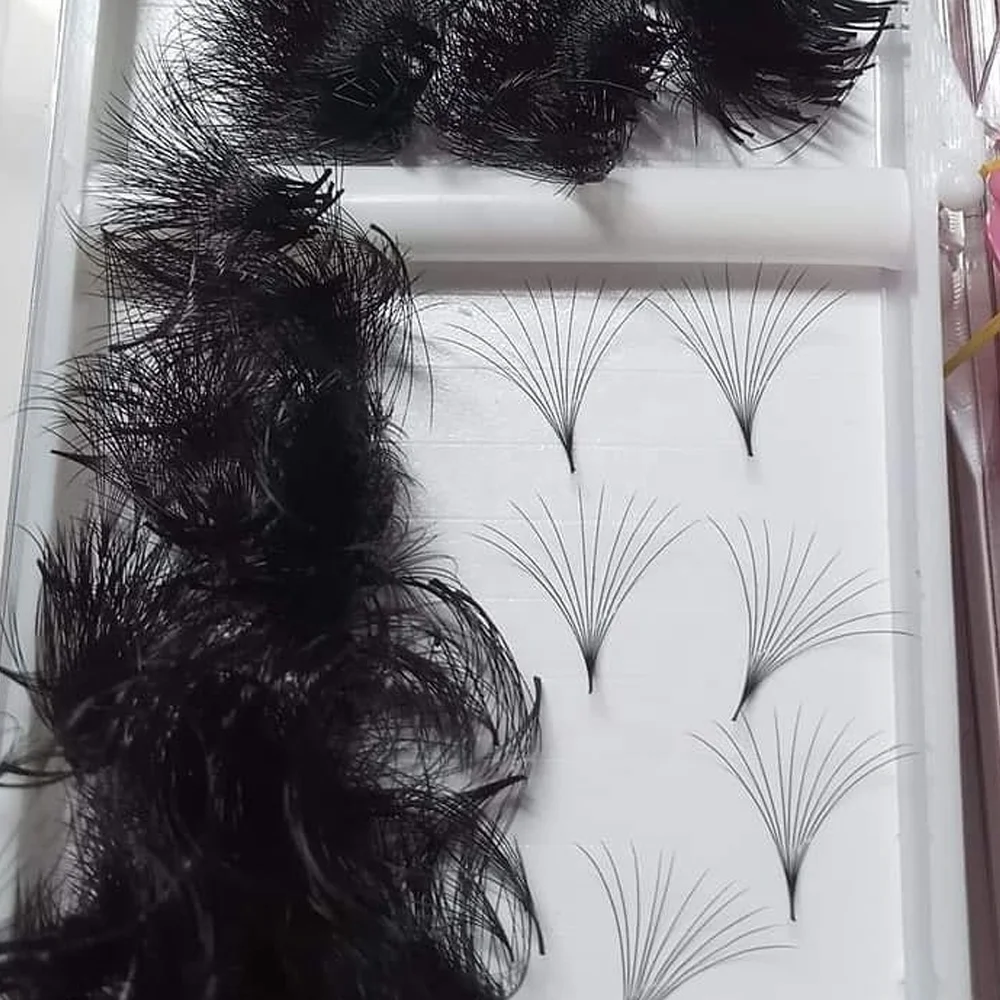 Loose Fans Pointy Handmade Speed 16D Premade Volume Trays Long Stem Narrow 1000 Fans Lashes Extension Luxury Lash Premade Fans