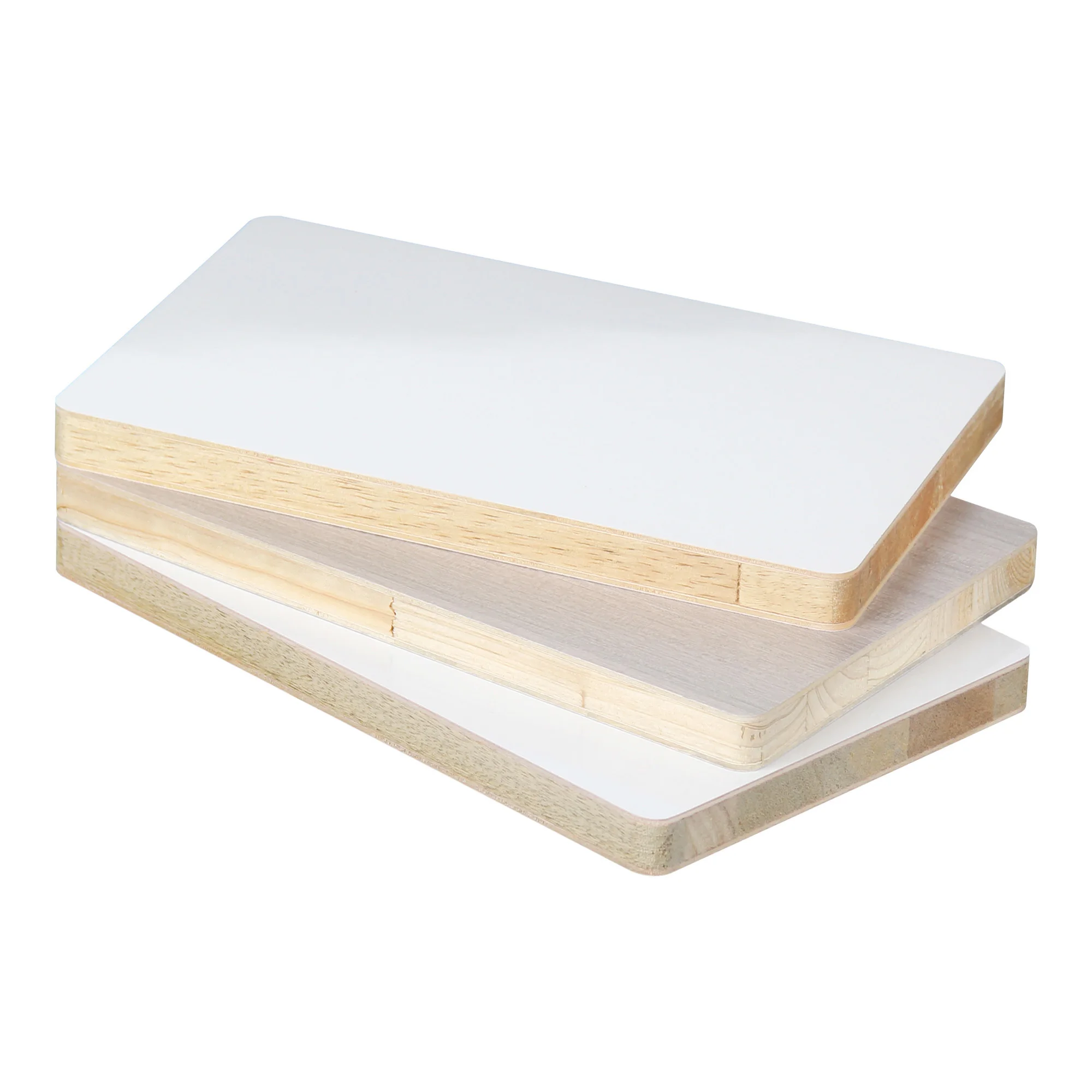 High Quality 18mm White Matt Melamine Block Board /Blockboard with Pine, Falcata / Albasia or Paulownia Core