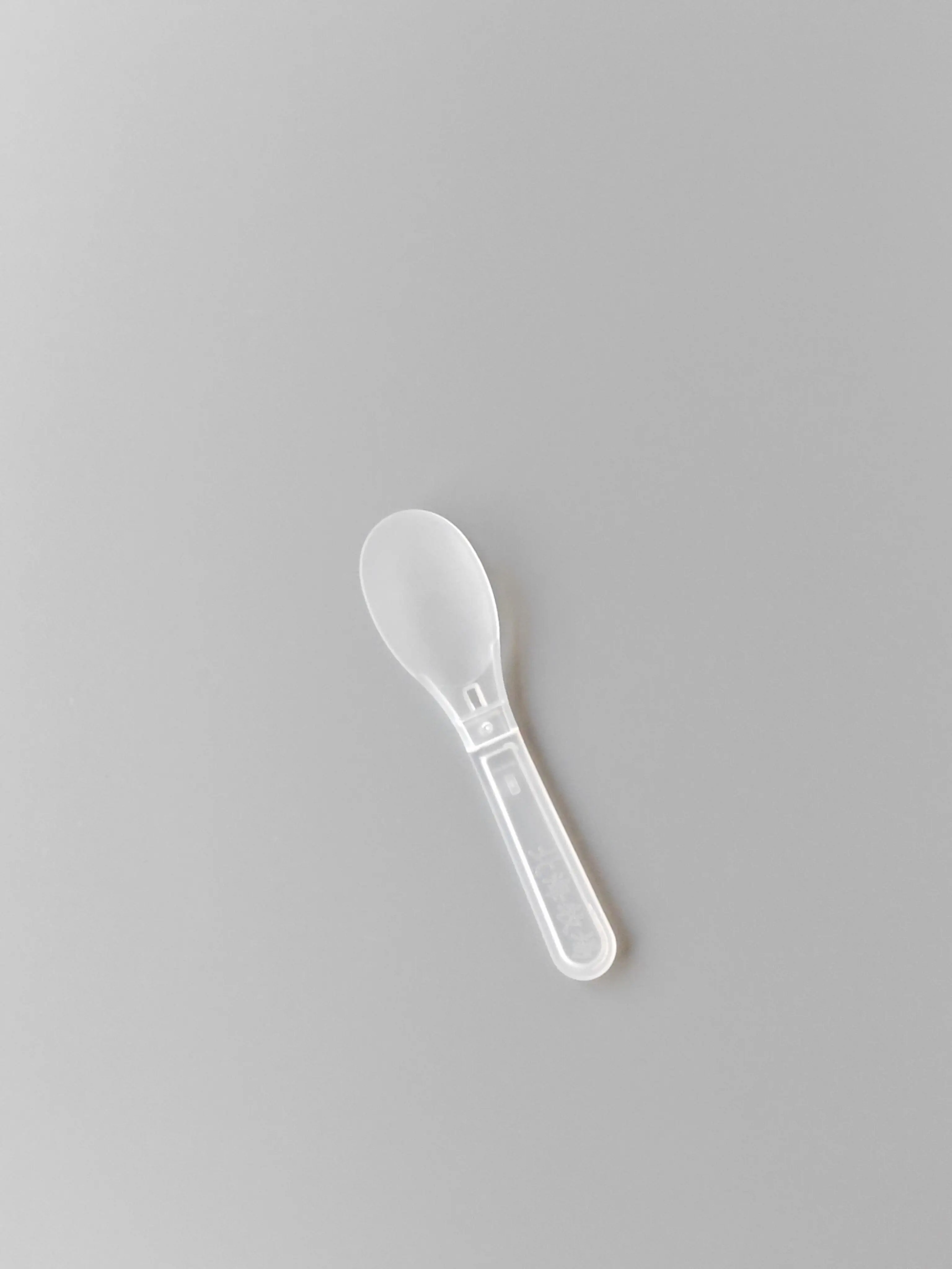 Disposable Plastic Folding Spoon for Travel Convenient Carry-On Item
