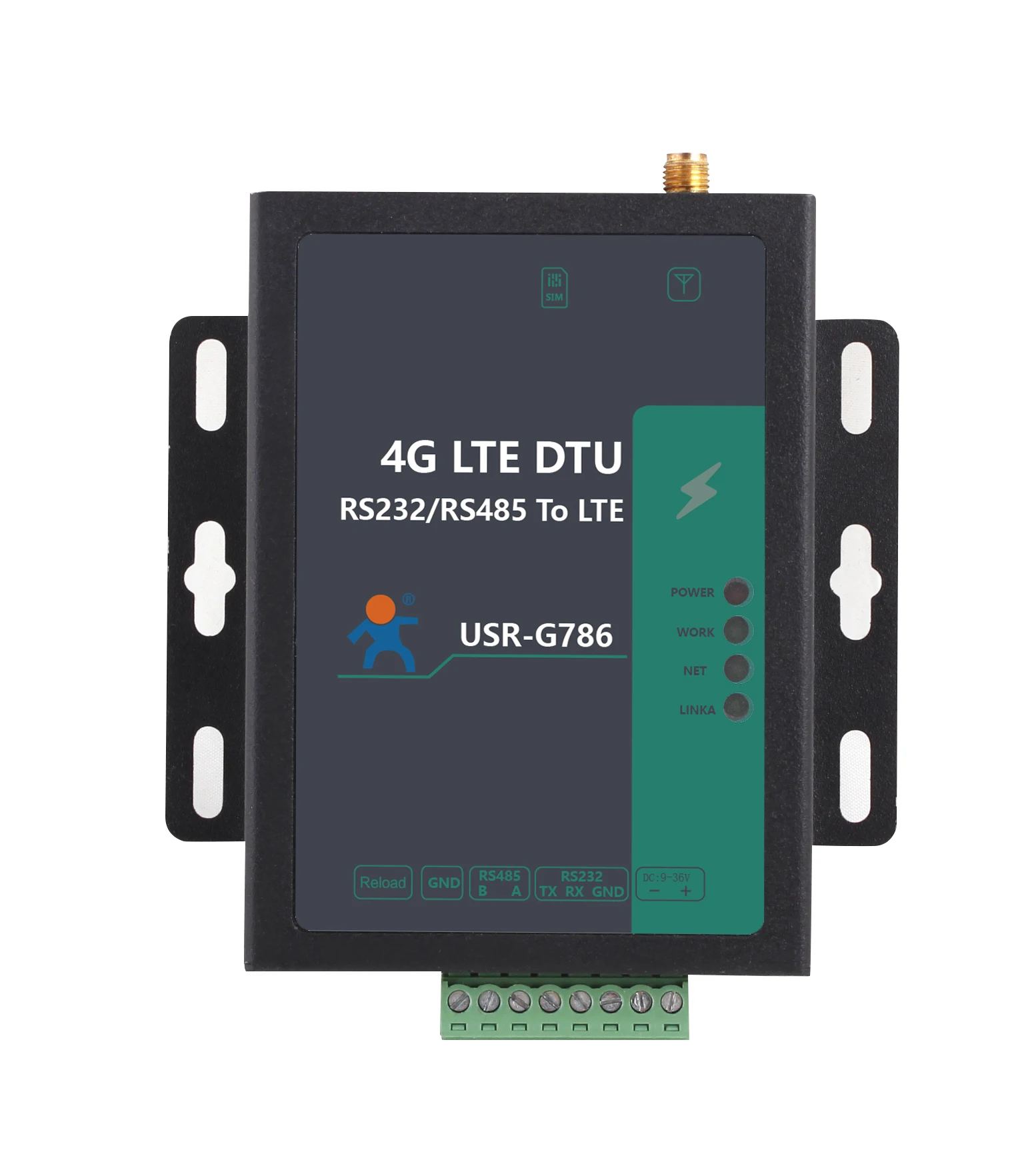 G786-G Глобальный Частотный промышленный сотовый модем 4G LTE RS232 или RS485 порт