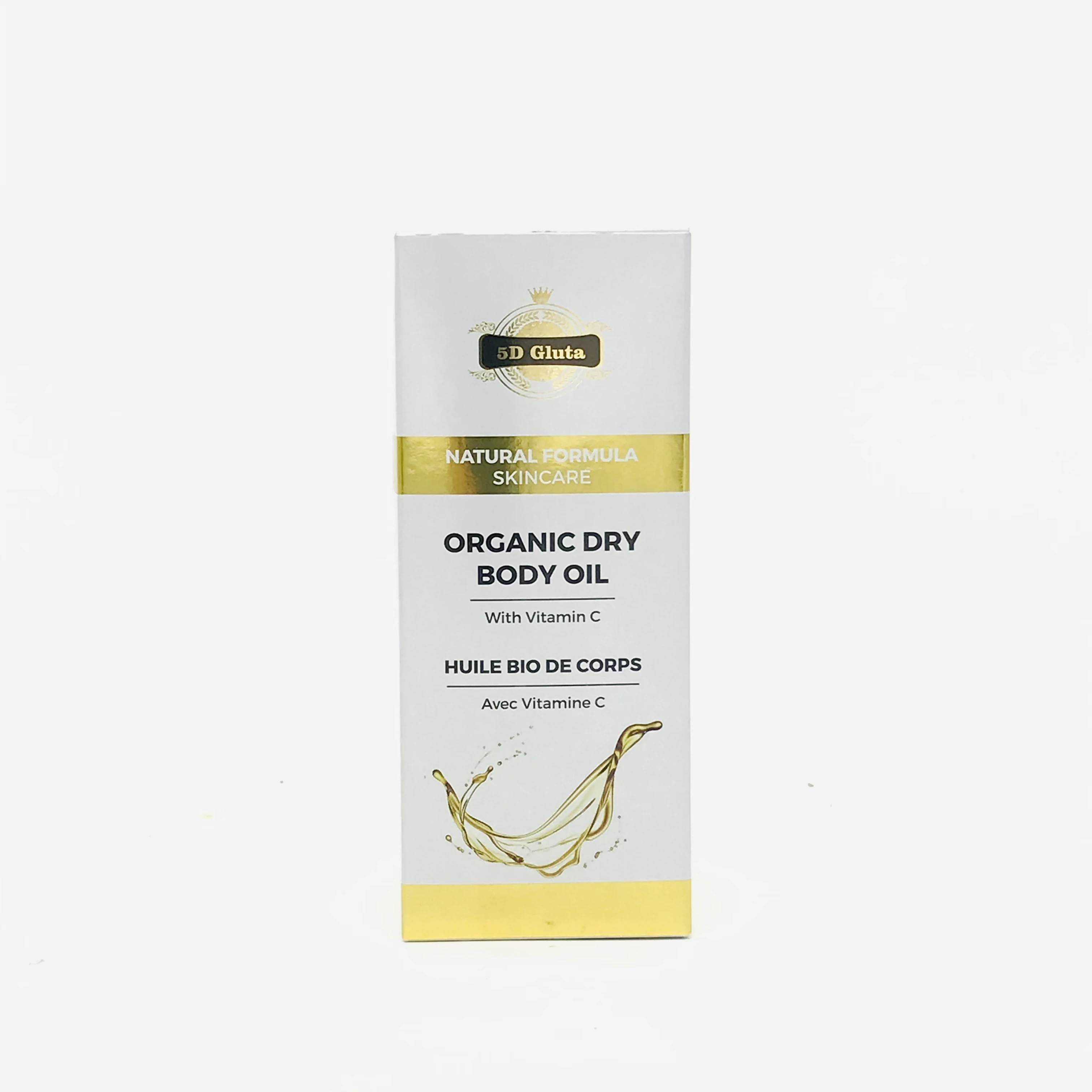 100% Natural ORGANIC DRY BODY OIL With Gluta (HUILE BIO DE CORPS) moisturize, nourishing and illuminating Organic Skincare