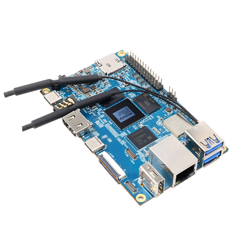 Orange Pi 5B 4GB RAM+32GB EMMC 64-bit Rockchip RK3588S Dual-band On-board WIFI+BT Gigabit Lan Port Mini PC Single Board Computer