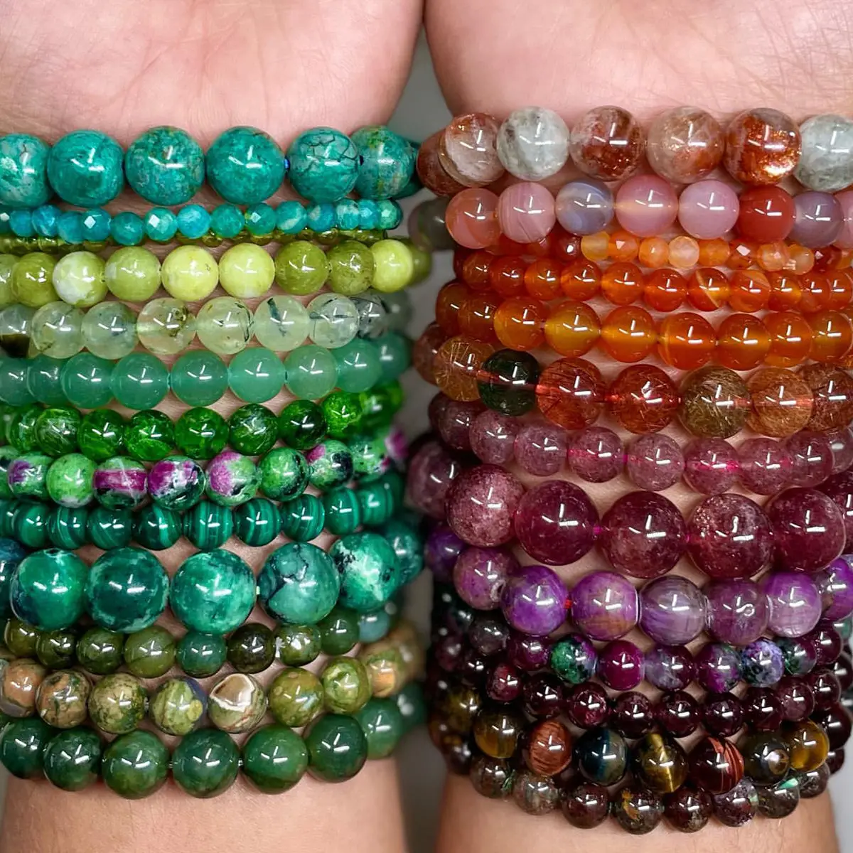 Custom 10mm   Healing Crystal Energy Colorful Bead Bracelet Natural Semi-precious Stretch Beads Bracelets amethyst bracelet