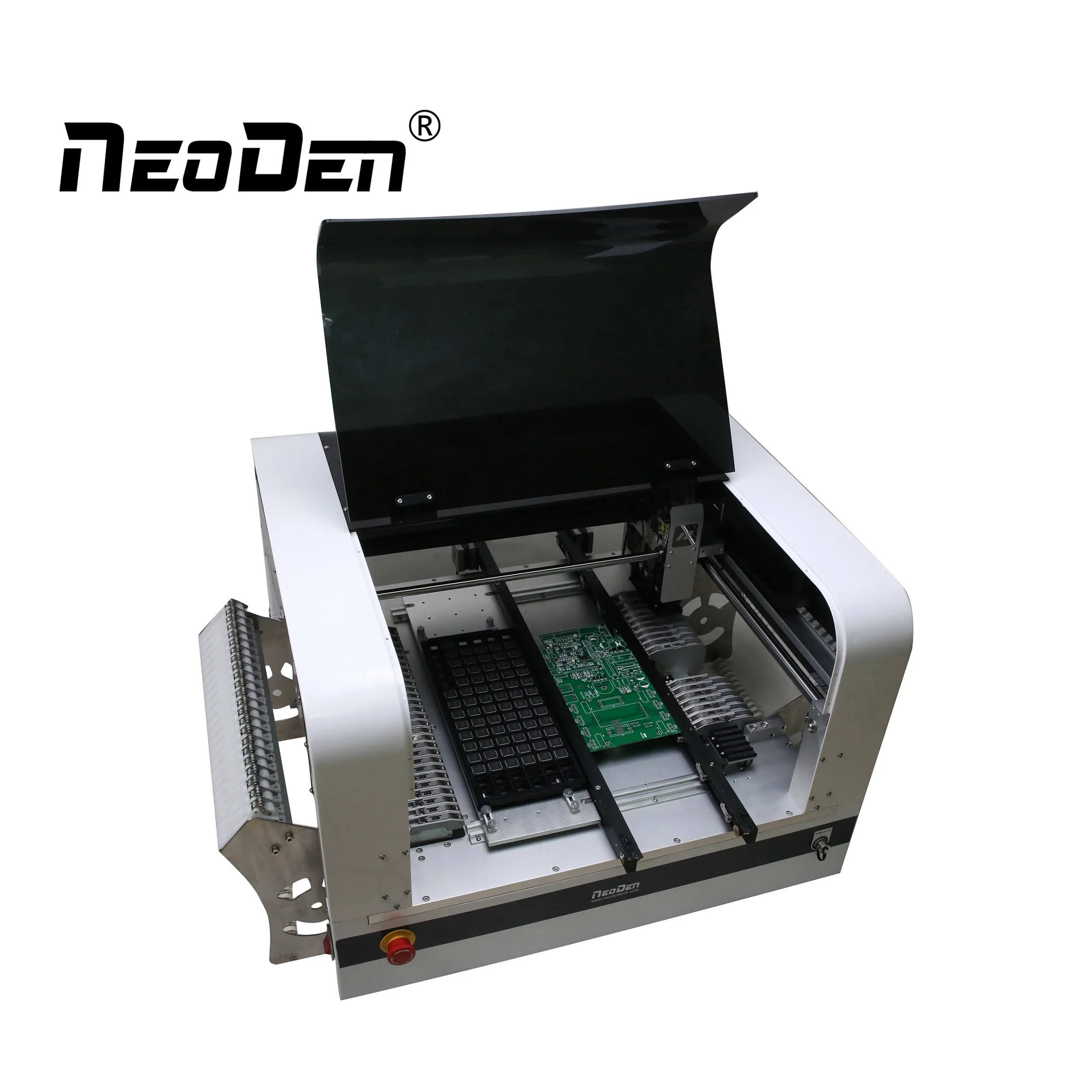 Горячая Распродажа настольная машина Neoden с 4 головками для подбора и размещения автонаправляющими 48 изогнутыми