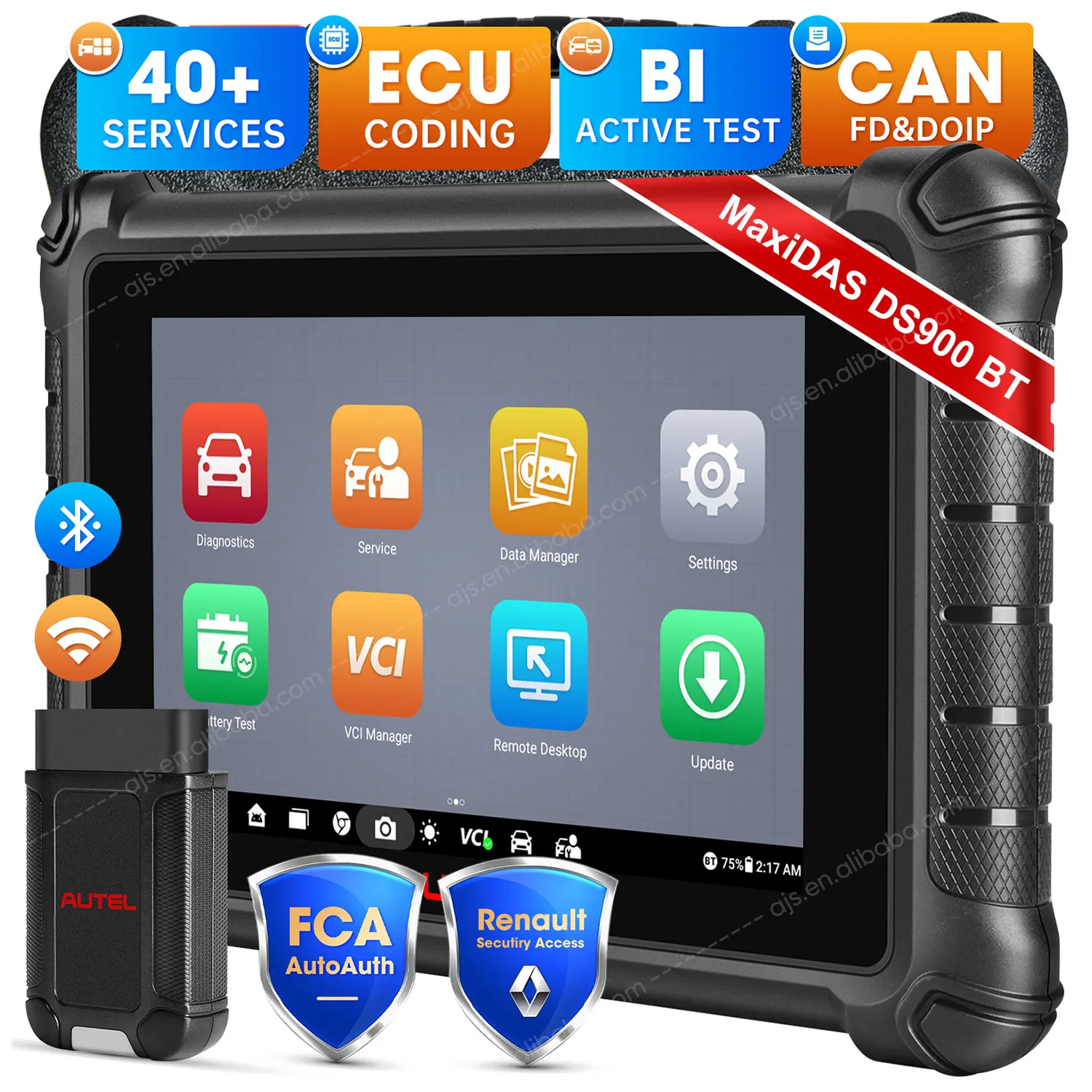 [US VERSION] Autel Official Store MaxiDAS DS900 BT DS808 Vehicle Full System OBD2 Scanner Code Reader Altar Car Diagnostic Tools