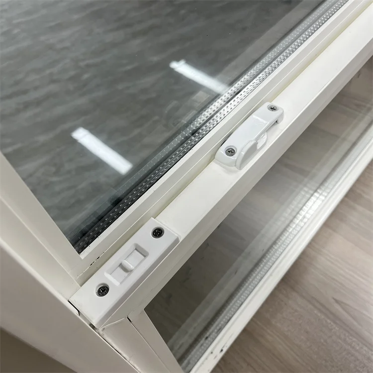 Hot Sale Pvc/Upvc Single Hung Window Factory Lift Up Hung Vinyl Hurricane Windows With Tempered Clear Glass