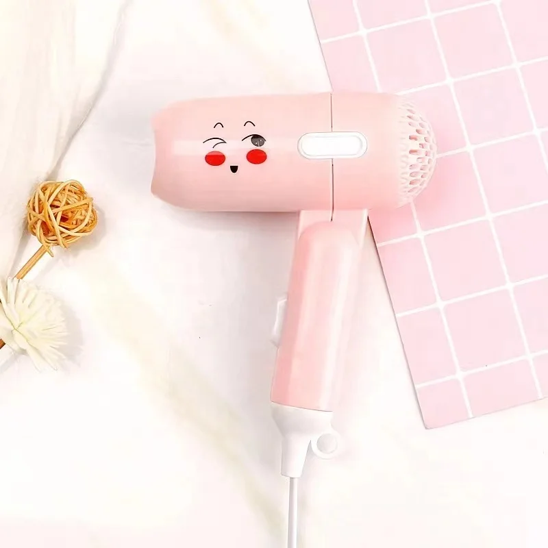 Hot Sales Cartoon Hair Blow Foldable Household Portable Hair Blower Cute Mini Hair Dryer