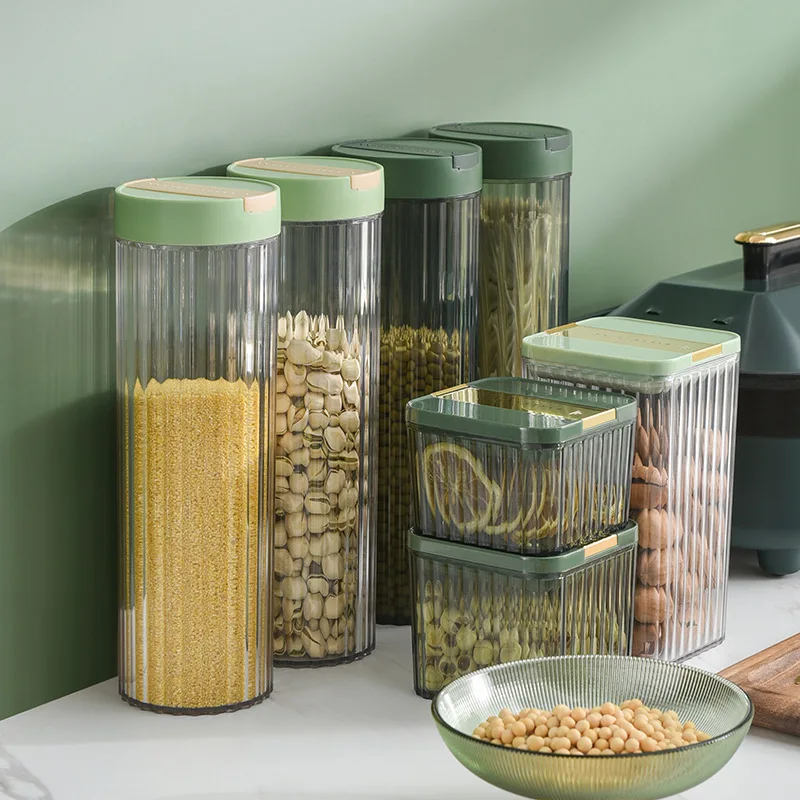 Plastic Spaghetti Pasta Storage Container Cereals can Sealed Tank Cans storage tank Organizers bottles Kitchen Organizer Storage
