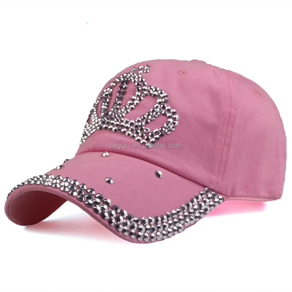 Custom Top Ladies of District New Fashion TLOD Sisterhood Crown Rhinestone Inlaid Cowboy Baseball Sun UV Protection Hat Cap