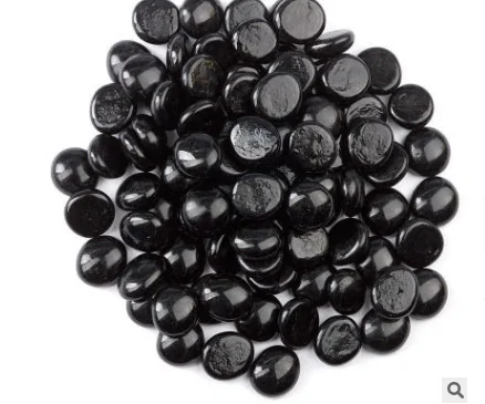 17-19mm Decoration Landscaping Flat Round Glass Pebble