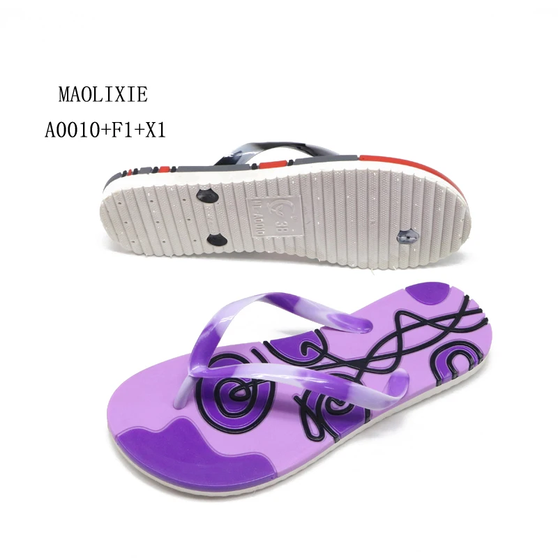 OEM custom pvc sole unicorn flip flops girl soft china wholesale slippers women
