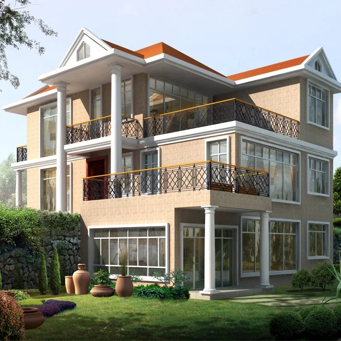 
Fast Construction Two Storey Prefab Homes Light Steel Structure Modular Prefab Kit Movable 