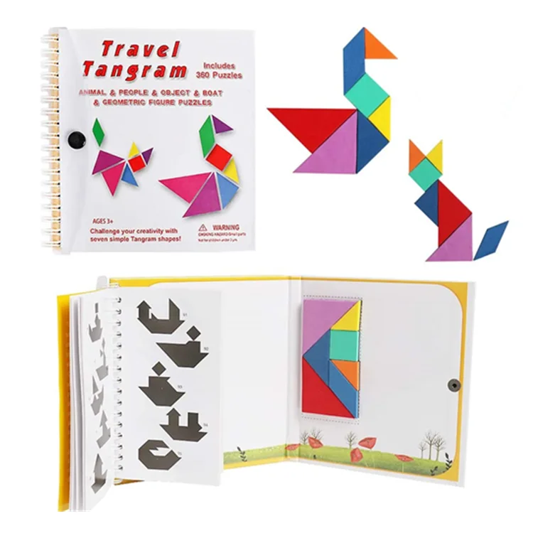 Interactive Magnetic Sticky Toy Educational Toy Magnetic Tangram Puzzles Children for Kids Polybag Unisex OEM & ODM MTP-003