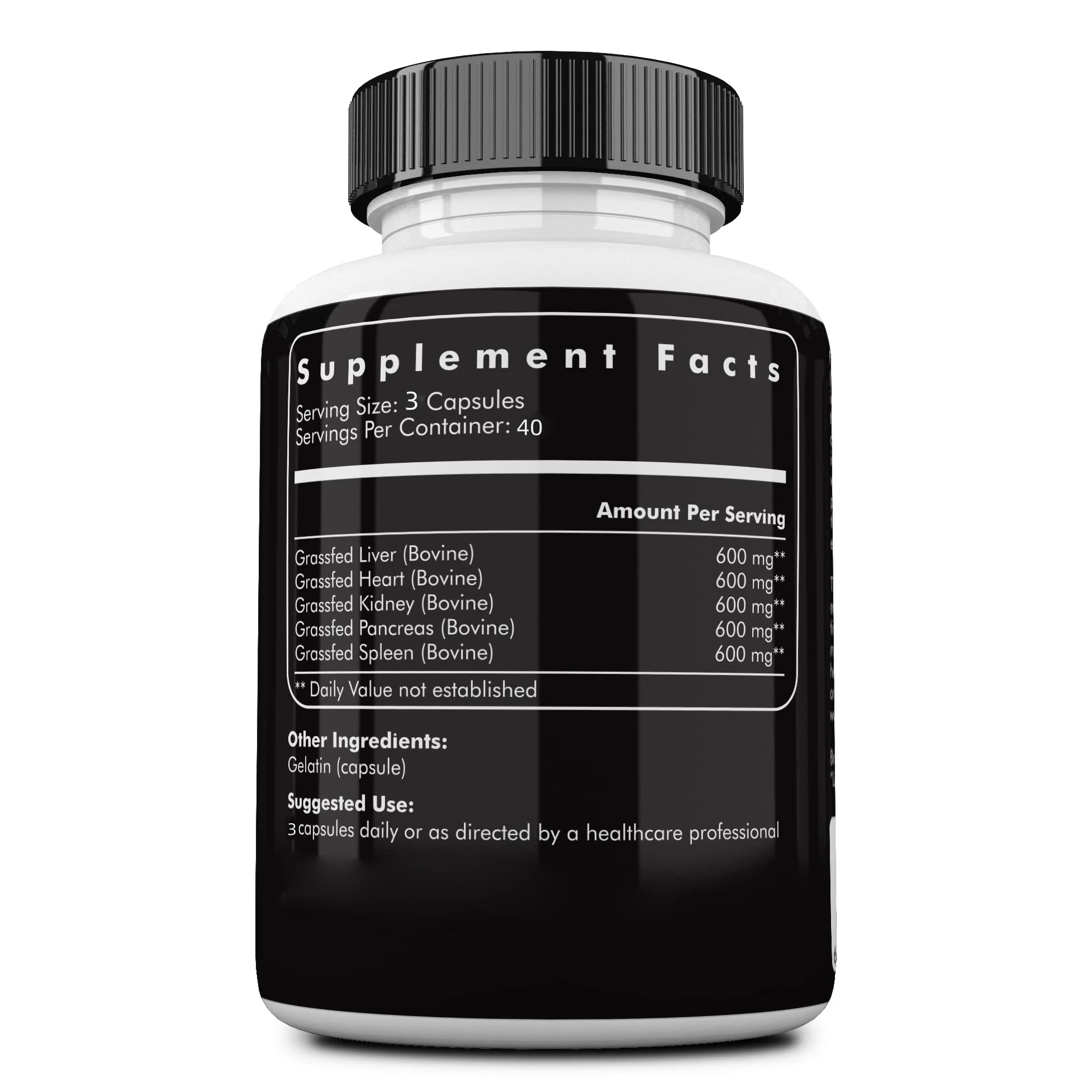 OEM/ODM Supplement private label Grassfed beef organs pills Collagen beef liver capsule Digestive Health