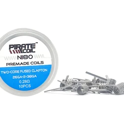 E cigarette coils 38g ni80 wire two core fused clapton 26G*2+38G prebuilt vape coils