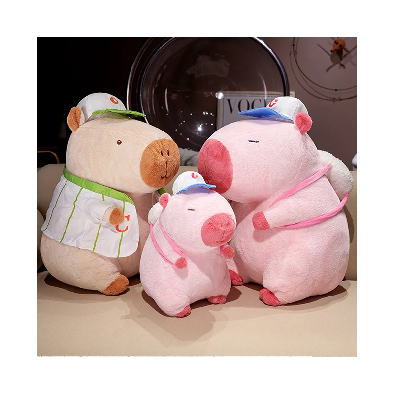 Pink Capybara Snot Sports Water Dolphin Plush Toys Wholesale Creative Backpack Capybara New Pillow