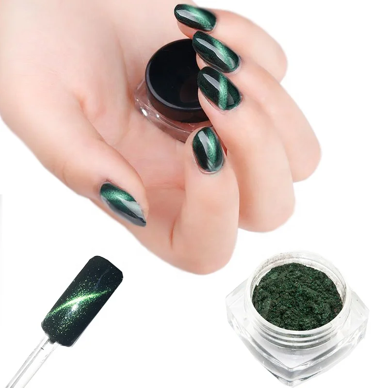 Эффект красоты пигмент 3D кошачий глаз дизайн ногтей магнитный порошок для ногтей