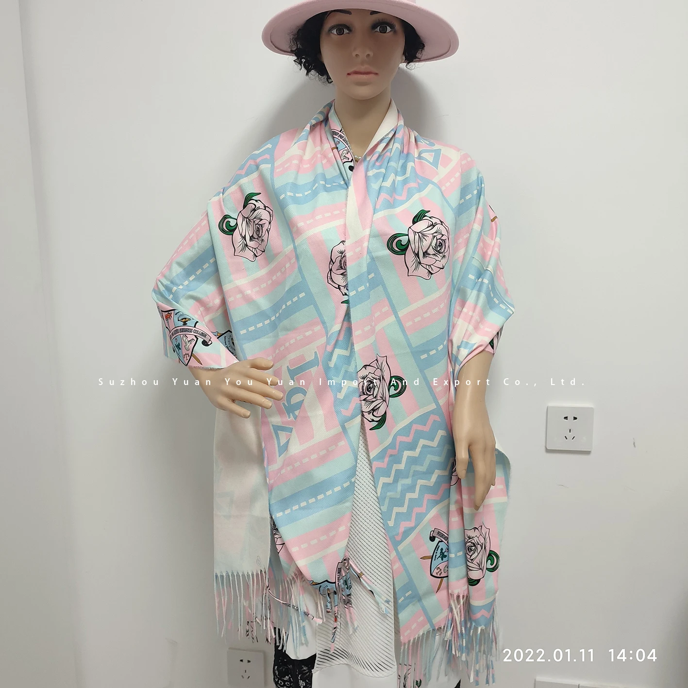 In  Stock   Imitated wool 180*70cm sublimation printing  Gamma Phi Delta  Greek Letters Shawl