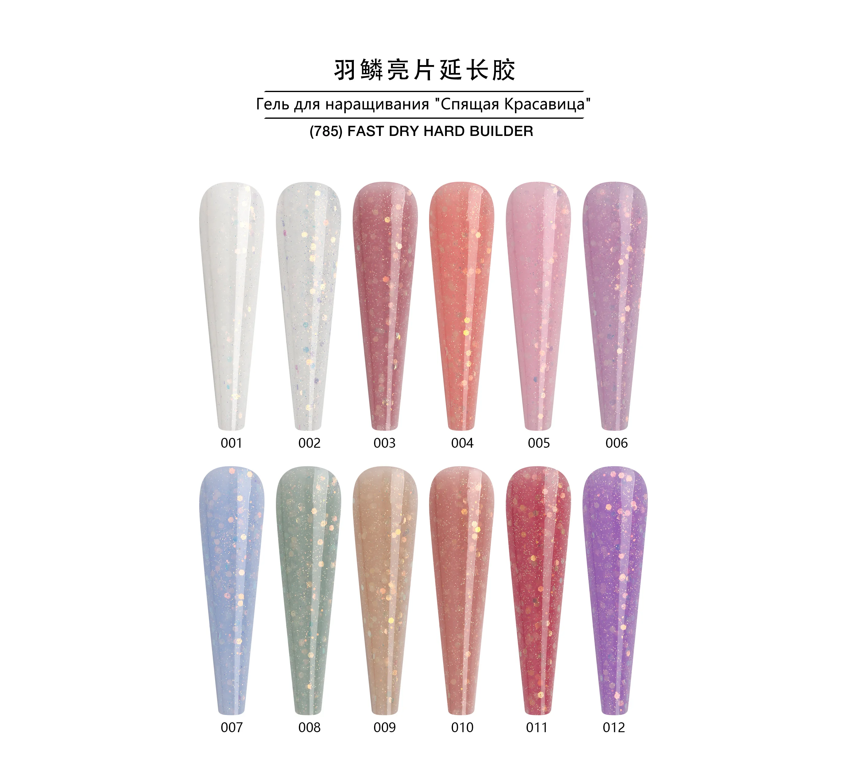 SISSI Brand Factory Custom Nail Builder Gel Set FAST DRY HARD BUILDER Strong Glitter Extension Glue UV Gel Nail Beauty Product