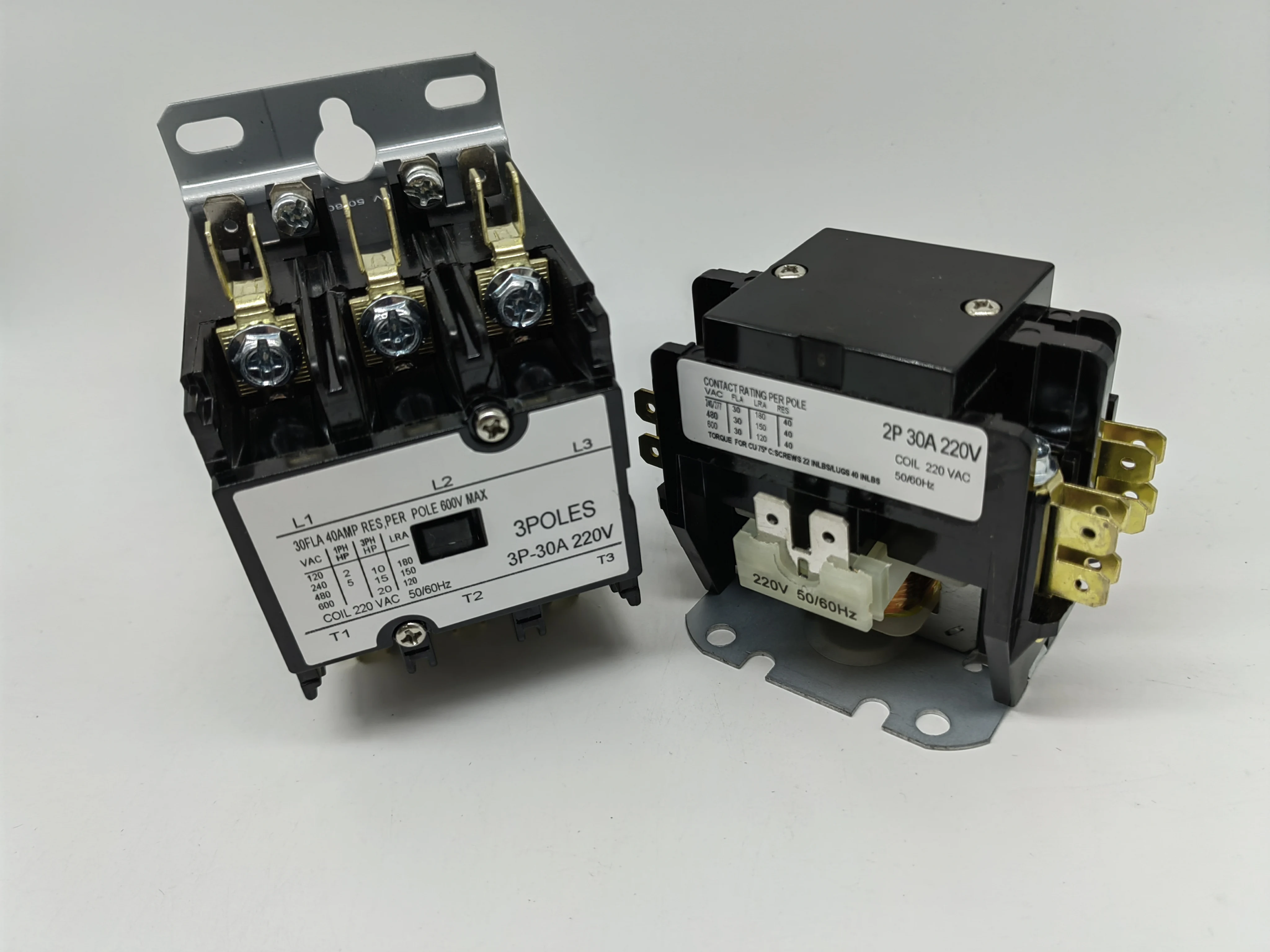 3-phase 220v/380v coil magnetic 3-pole magnetic contactor AC contactor 1P 2P 3P 4P