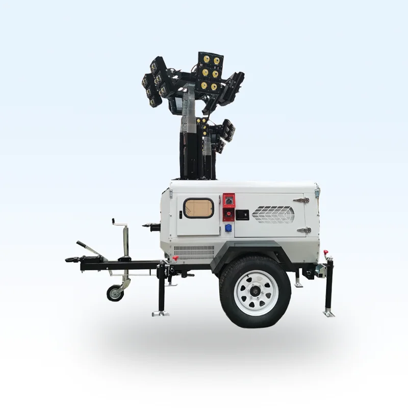 6x300W LED Light tower Hydraulic Telescopic Customizable Outdoor Light Tower Diesel Generator
