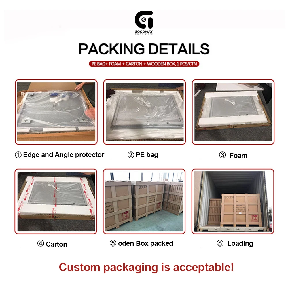 Foshan Goodway  winning rectangle vanity bathroom home luxury bathroom back lit 32 inch smart gym mirror with tv led