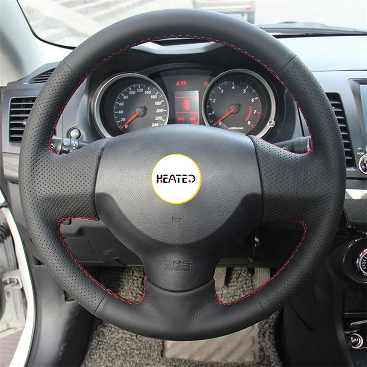 Steering Wheel Cover for Mitsubishi Lancer X 10 2007-2015 Outlander 2006-2013 ASX 2010-2013(Non-multifunctional) wholesale price