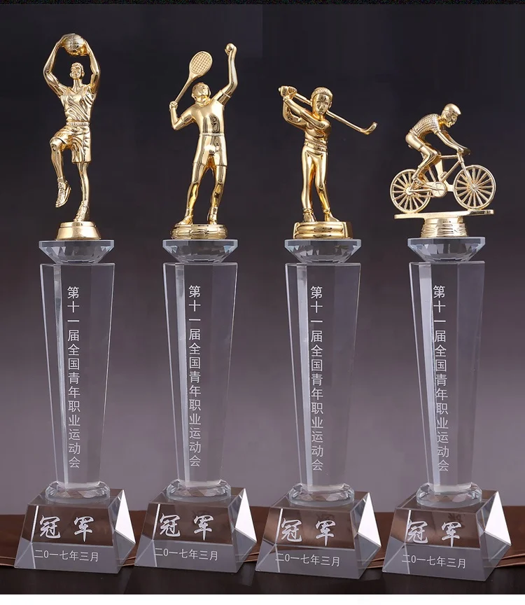 High-grade crystal cup trophy football basketball earth golf tournament trophies