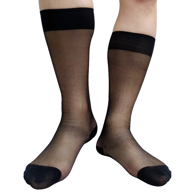 High Quality Socks Supplier Summer Business Work Dress Black Silk Sheer Thin Nylon Sheer