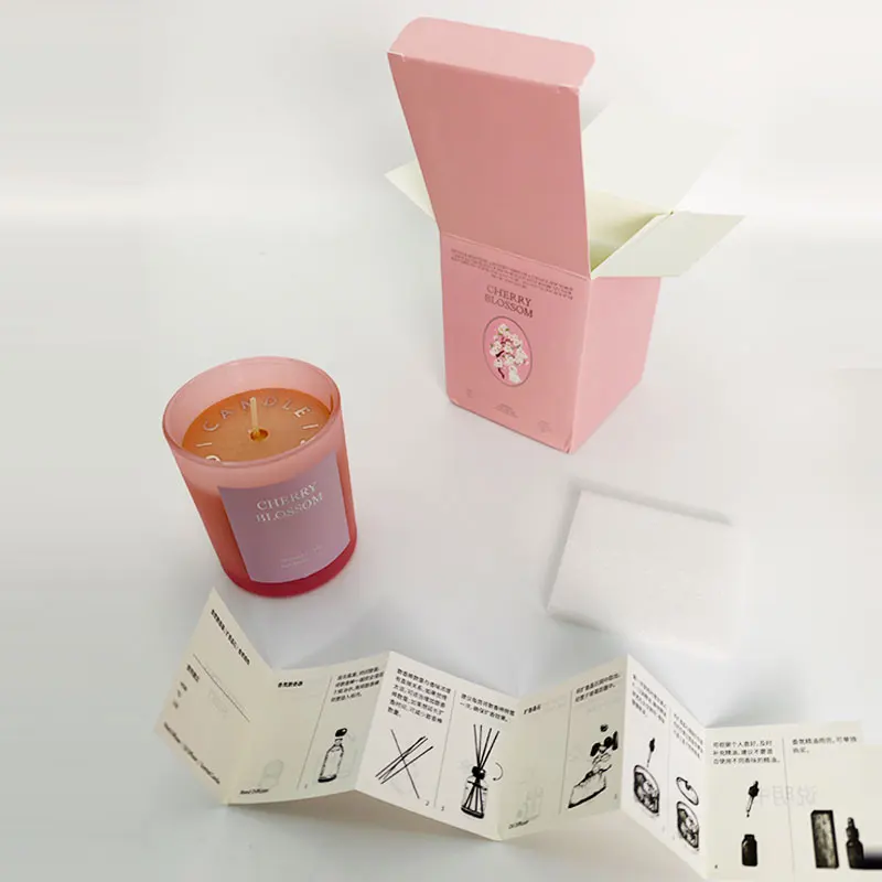 LB3601 customised kraft paper brown candle packaging custom candle premium packaging boxes folding luxury gift
