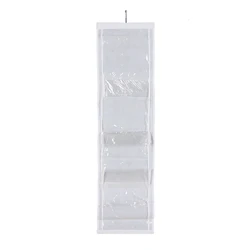 Waterproof wall hanging pockets bags transparent clear underwear sock closet organizer wall hanging storage bag