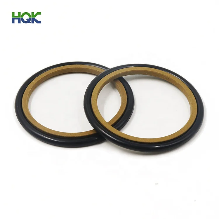 High Pressure Resistant PTFE + NBR / FKM Rod Step Oil Seal Ring for Hydraulic Cylinder