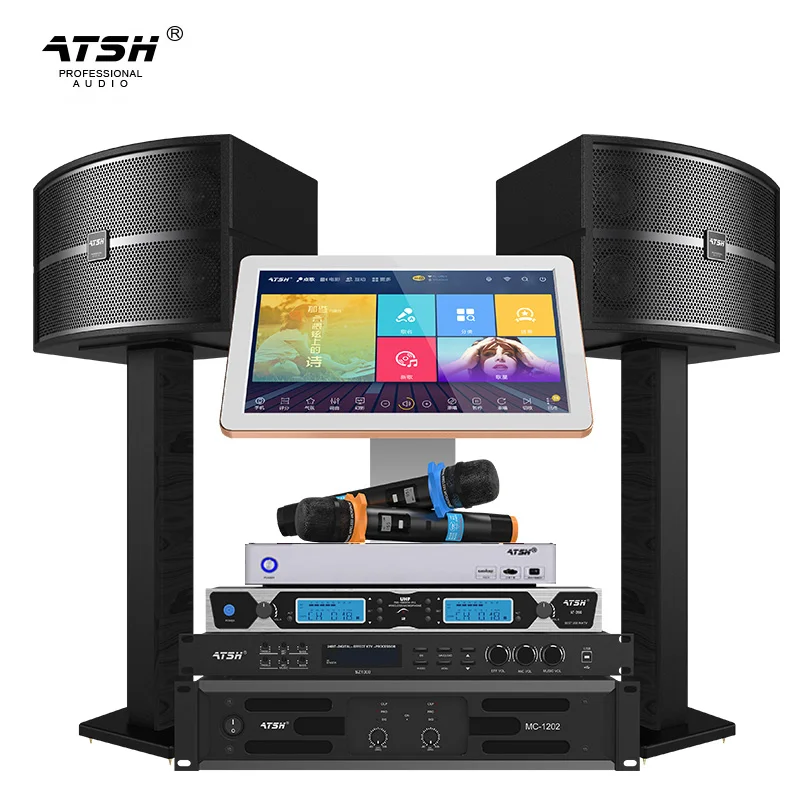 Amazon Hot Selling High Quality Professional Audio Set Family Ktv Karaoke Speaker Jukebox System Set