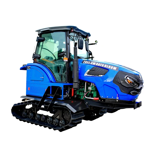Agricultural crawler tractor with rubber crawler