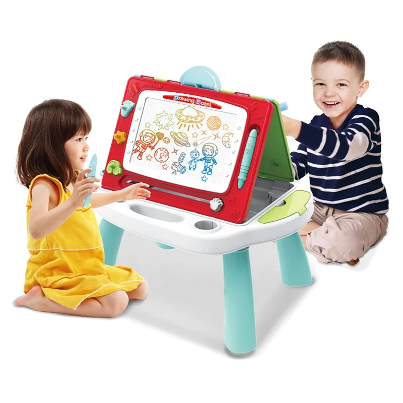 Магнитная двухсторонняя рисовальная настольная игрушка обучающая картина мольберт детская пластиковая доска для обучения