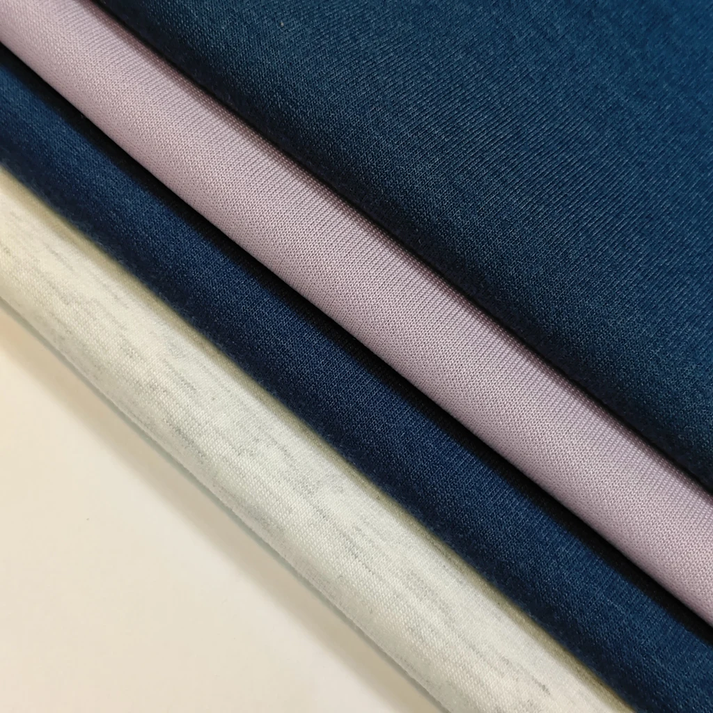 Customized New Brand  Polyester Rayon Spandex 340Gsm  TR Textured Scuba Fabric For Hoodies  Breathable