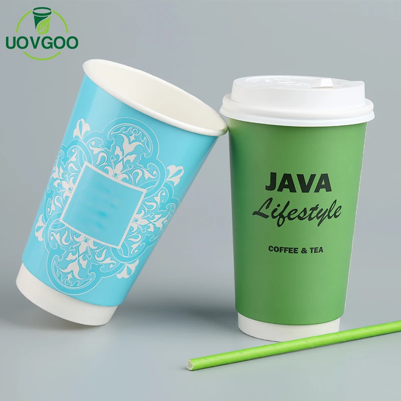  Низкая цена оптовая продажа бумажная чашка для кофе одноразовая с двойными стенками из пла чая на