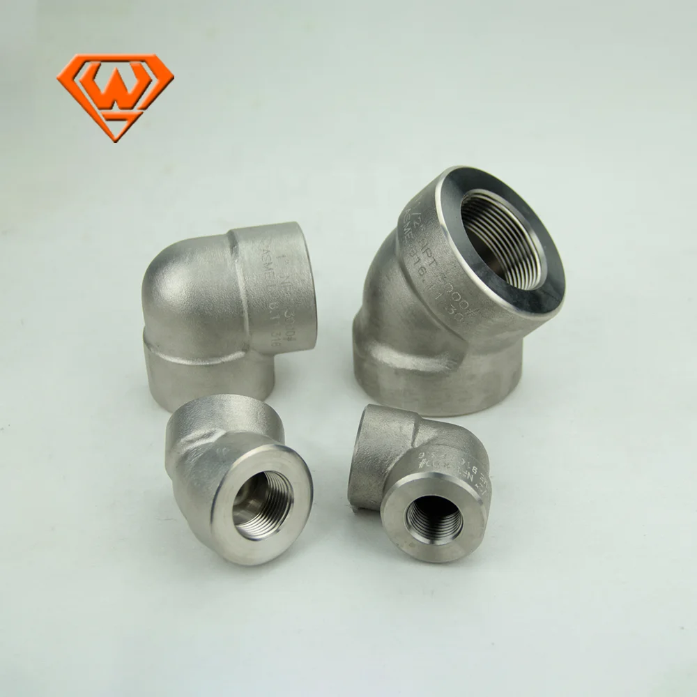 Equal Tee Thread Asme B16.11 SS304 316 1/2Inch Stainless Steel High Pressure Fittings