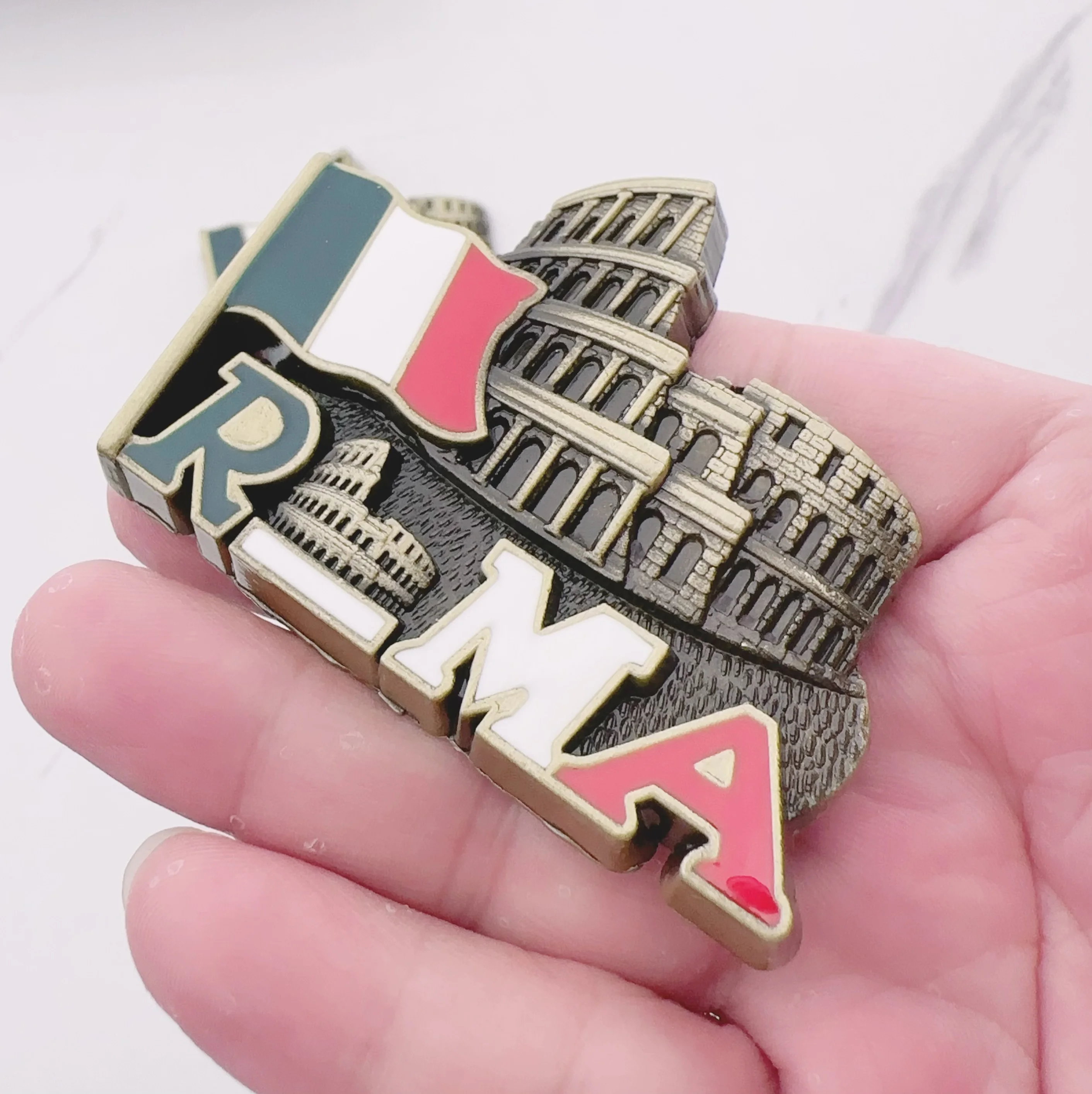 Custom Logo 3D Berlin Vietnam Shape Fridge Magnets Tourist Souvenir Metal Magnet Promotional Refrigerator Magnets Manufactured