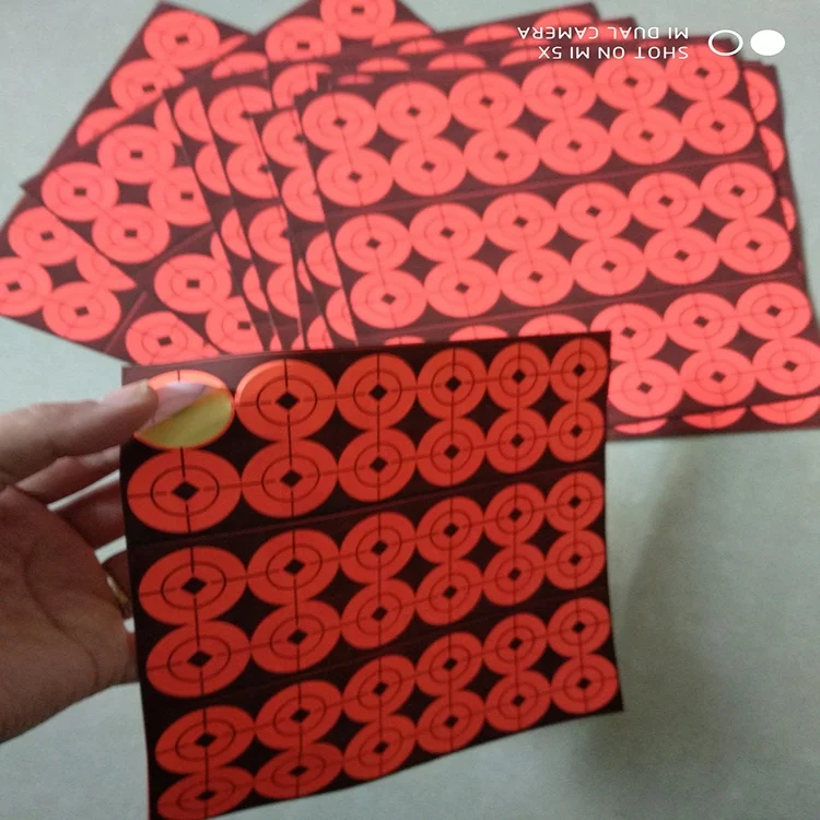 Red 9mm airgun Shooting Paper Target Pellet Clays Paper  Stickers Shooting Target