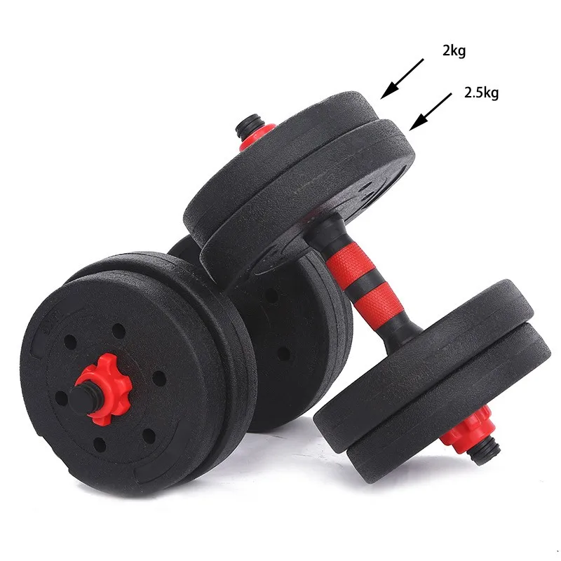 10/20/30/40 KG Gym Cheap Adjustable Dumbbell Set Plastic Cement Dumbbells for Exercise
