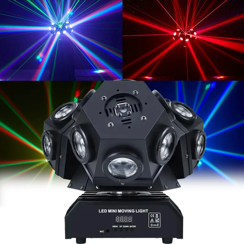 18 three headed beam moving head lights, laser lights, laser spotlights, colorful rotating bars, KTV flashlights, stage lighting