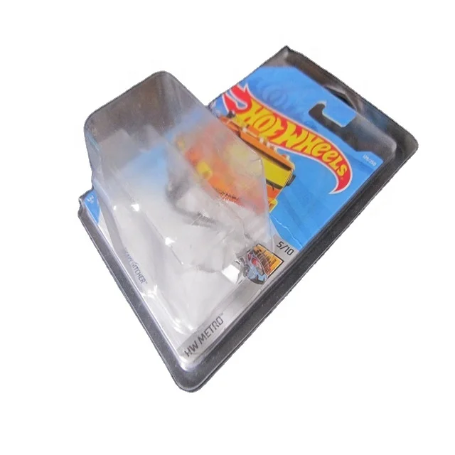 Hot wheels display clamshell with cover plastic card case box toy car blister packaging hot wheels protector with paper car