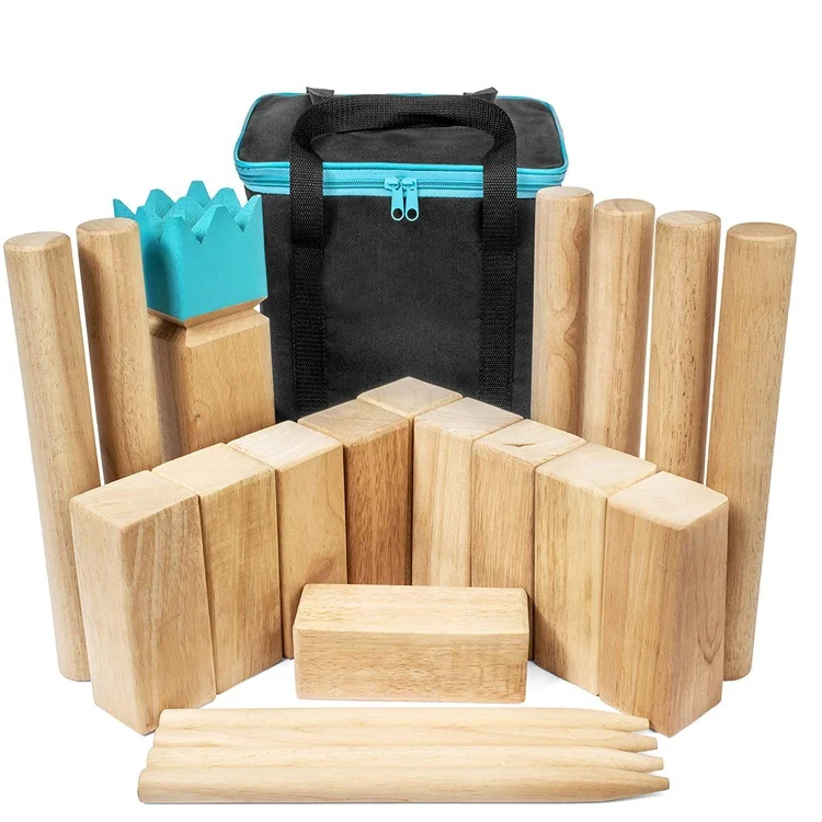 Fun Outdoor Jumbo Kubb Viking Chess Yard Game Board  for Lawn Beach Party