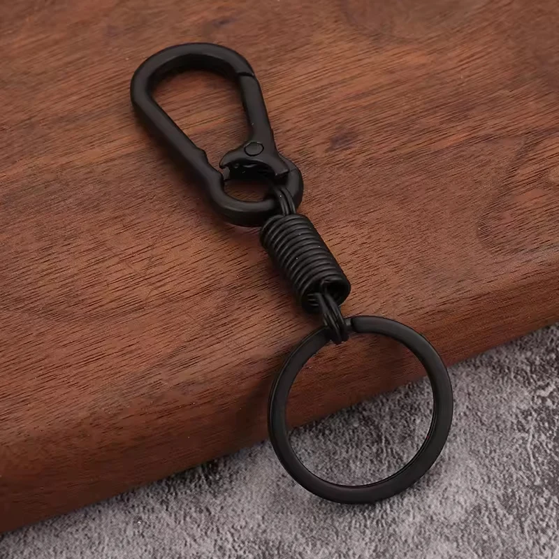 Personalized Creative Minimalist Colorful Spring Key Holder Metal Spring Keychain for Men Women Waist Hanging Buckle Accessories