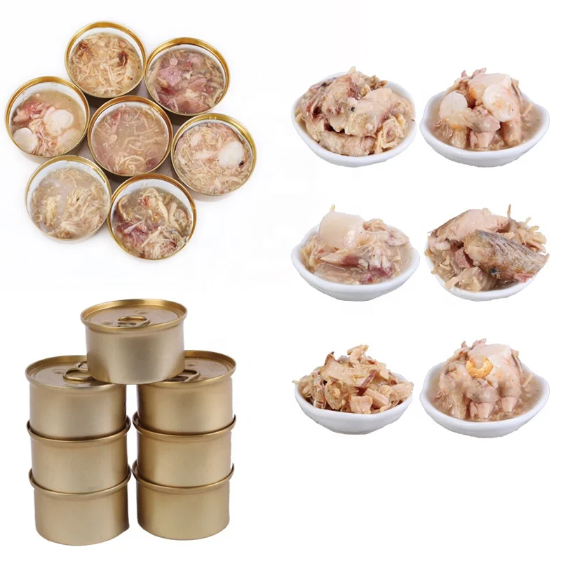 Wholesale price High Quality Canned Pet Treats Cat dog Snacks 80g chicken tuna beef Taste Cat Wet Cans Food Canned