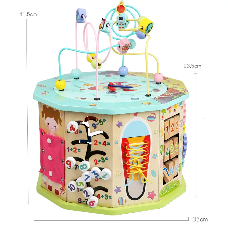 2024 New Style Create Your Own Design Wooden Large Beaded Game Xylophone Montessori Kids Sensory Training Interesting Busy Board