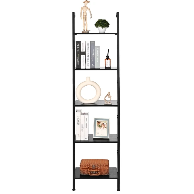 SAMKAI TJ-8 ladder shelf Easy Assemble Glass Storage Organizer for Living Room Manufacturer Customized Wholesale Panel Furniture