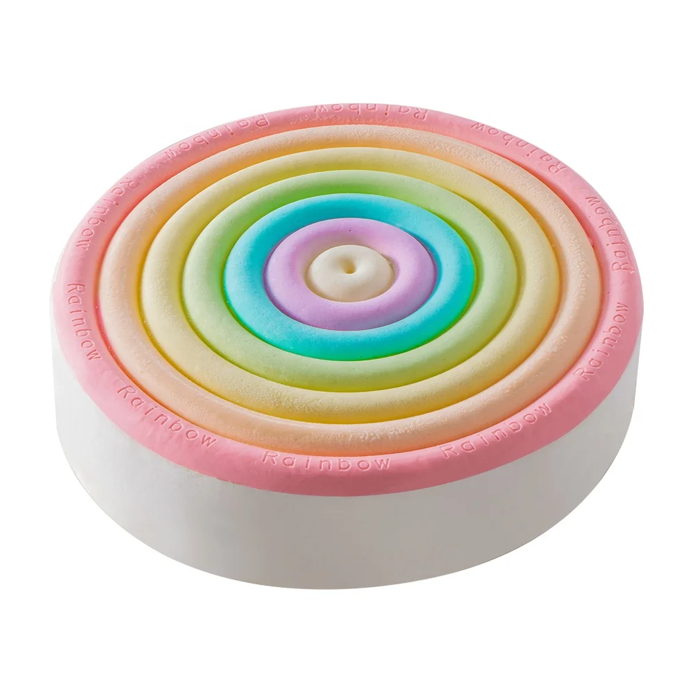 fast delivery rainbow cheesecakes frozen birthday desserts exquisite shape chiffon cake base  Mascarpone popsicles parfait