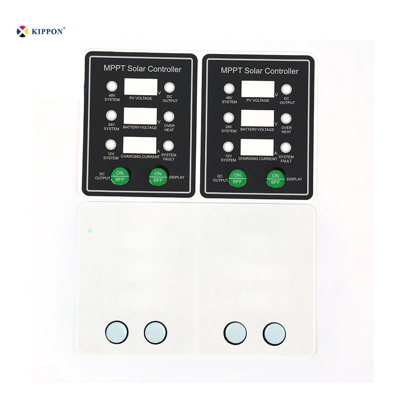 Customized switch panel sticker control membrane Electronic and Industry solar controller Membrane silk screen Printed Labels